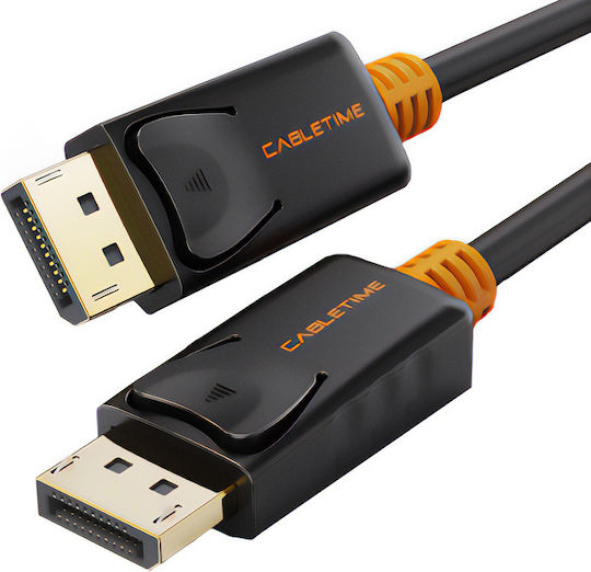 Cabletime CT-AV585-01G Καλώδιο DisplayPort male - 1.8m Μαύρο