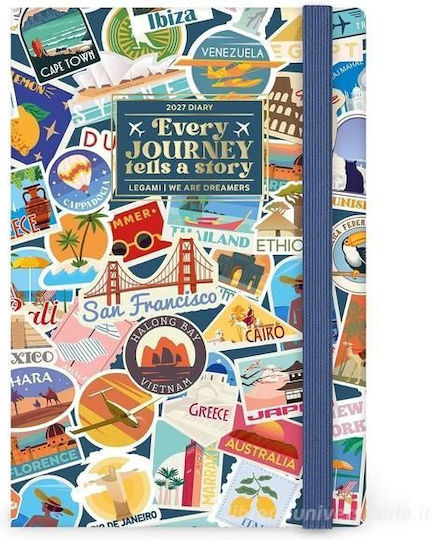 Legami Milano Travel Stickers Εβδομαδιαία Ατζέντα 2026 12x18εκ.