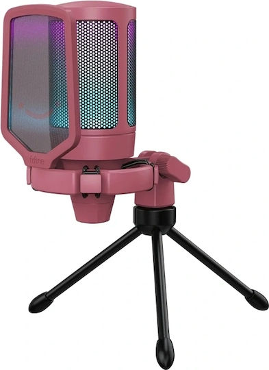Fifine A6V Dynamic USB Tabletop Microphone in Red Color