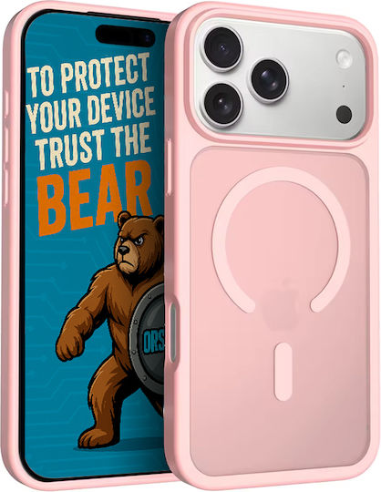 Orso Класически Хибриден Заден Калъф Пластмаса Розов Xiaomi 17 Pro Max
