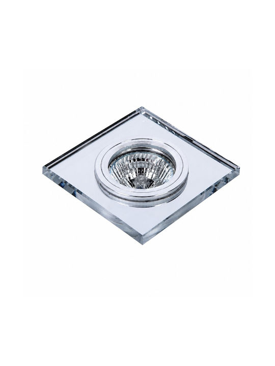 Pătrat Cadru Din Sticlă Pentru Spot GU10 9x9cm