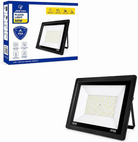 Jortan Στεγανός Προβολέας LED 50W IP66
