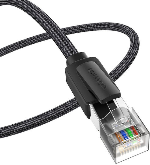 Vention Network Cable Cat8 Sftp Braided 2.0m Black-nickel Ikobh