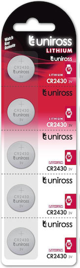 Uniross Cr2430 Батерия Тип Бутон Литий 1 Бр