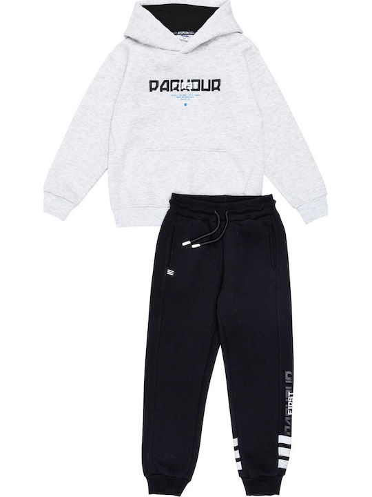 Kids Sweatpants Set Grey/black