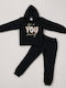 Kids Sweatpants Set With Top Black
