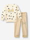 Kids Sweatpants Set Ecru-Beige