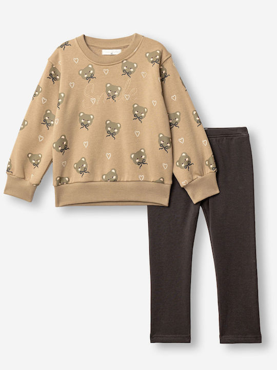 Funky Kids Set With Beige Leggings 2 Pieces
