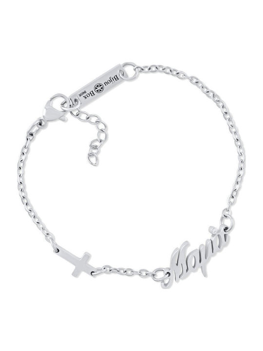 Bijou Box Damen Armband mit Mutti-Design aus Stahl mit Zirkon