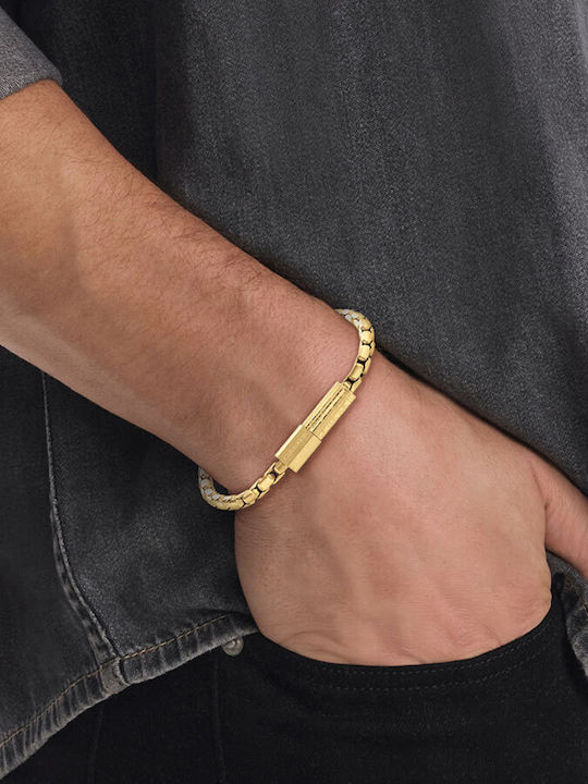 Calvin Klein Men's Bracelet from Gold Plated Steel 20cm