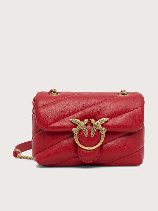 Pinko Leather Women's Crossbody Bag Red