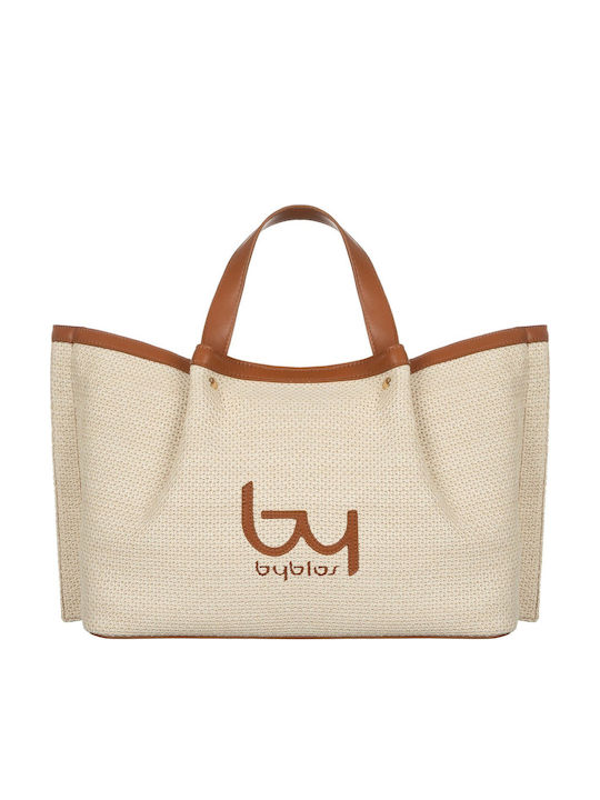 Fabric Women's Handbag Brown