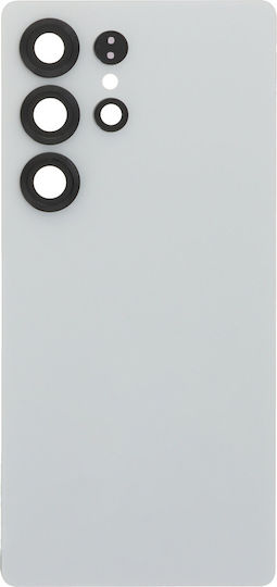Samsung Galaxy S25 Ultra Battery Door + Battery Door Adhesive + Back Camera Lens Bezel Gray Oem