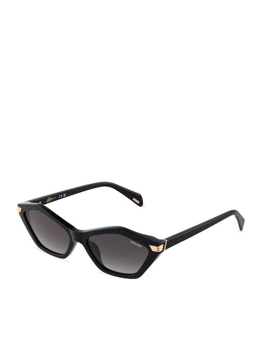 Police Unisex Ochelari De Soare Cu Culoare Full Face Neagră Și Culoare Neagră Degrade Lentilă