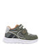 Kids Anatomic Sneakers with Hoop & Loop Closure Khaki