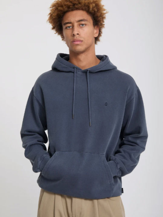 Volcom Single Φούτερ με Κουκούλα Storm Blue