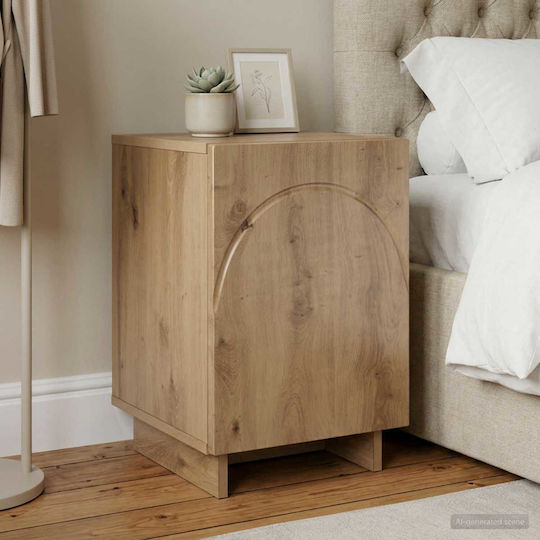 Wooden Brown Bedside Table 33.5x34.5x50cm