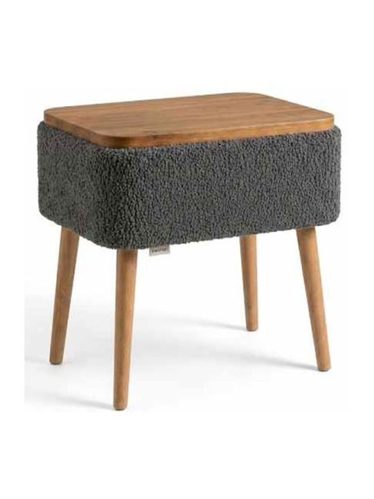 Nachttisch Nova Teddy Holz Schwarz 45x30x55cm