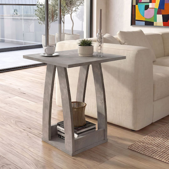 Deros Wooden Grey Bedside Table 45x45x56cm