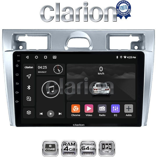 Clarion Gl52140 OEM Multimedia Car Audio System Ford Fiesta 2006 > 2008 CarPlay Android Auto BT GPS Wi-Fi GPRS