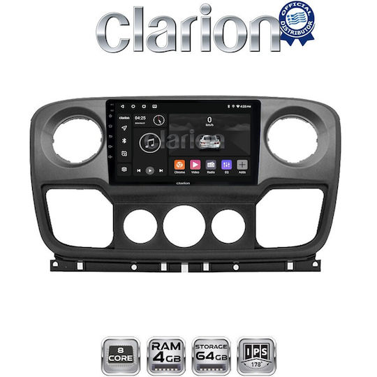 Clarion Gl52503 OEM Мултимедийна Екран Автомобилен Nissan Nv400 2011 > 2020 Opel Movano 2011 > 2020 Renault Master III 2010 > 2019 Carplay Androidauto Bt Gps Wifi Gprs
