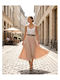 Pleated Skirt Beige