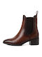 Leder Damen Chelsea Stiefeletten Braune