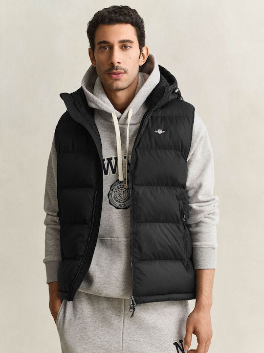 Sleeveless Puffer Jacket Waterproof Black