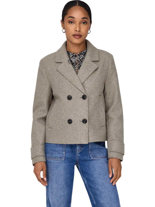 Only Short Women's Jacket for Winter Mocha Mer ...