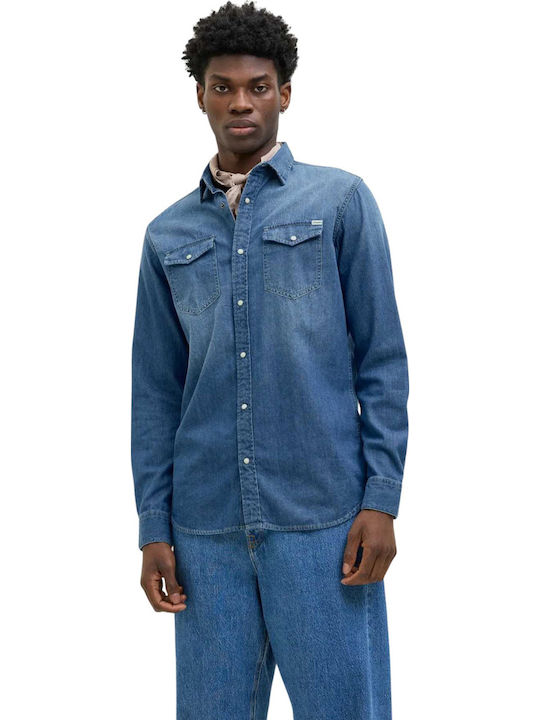 Jack & Jones Langärmeliges Herrenhemd Medium Bl...