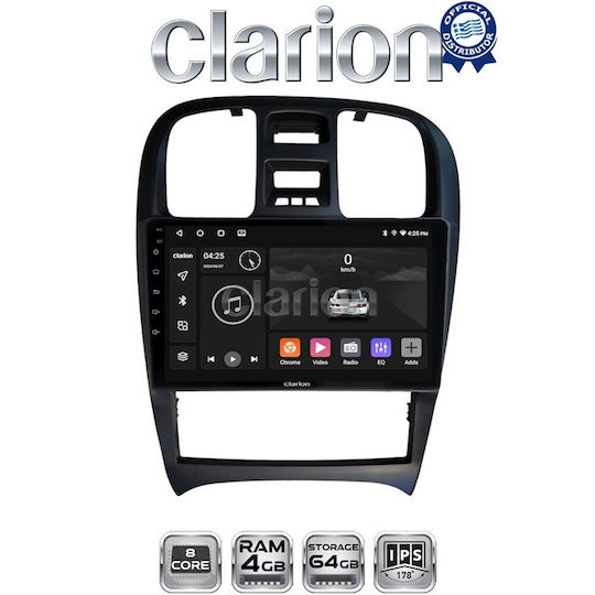 Clarion Gl52260 Екран OEM Мултимедия Автомобилни Аудио Системи Hyundai Sonata 2000 > 2006 CarPlay AndroidAuto BT GPS Wi-Fi GPRS