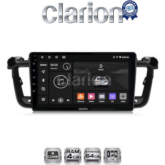 Clarion Gl52509 Екран OEM Мултимедия Автомобилни Аудио Системи Peugeot 508 2010>2017 CarPlay AndroidAuto BT GPS WiFi GPRS