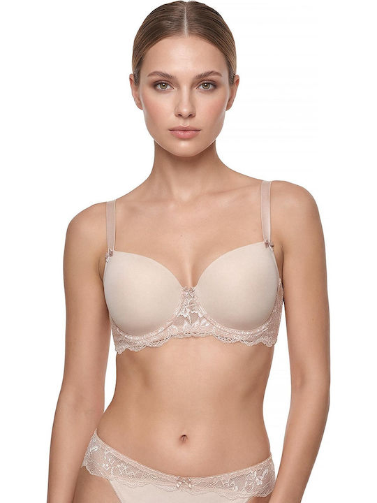 Miss Rosy Balconette Beiges Büstenhalter mit le...