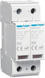 Hager Мълниезащитен T2 Двуполюсен 15kA SPE215 Hager Мълниезащитен T2 Двуполюсен 15kA SPE215