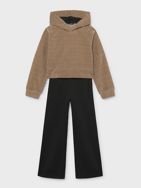 Kids Sweatpants Set Camel 2 Pieces
