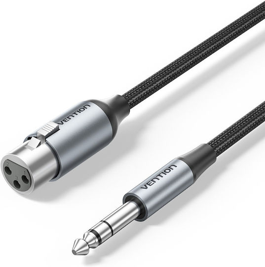 Vention Audio 6.3mm To Xlr M-f Cable Braided-metal 2.0m Bkghi