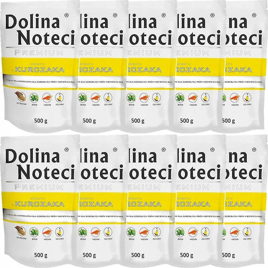 Dolina Noteci Premium Nasses Hundefutter in Beutel Diät mit Huhn 10x500gr