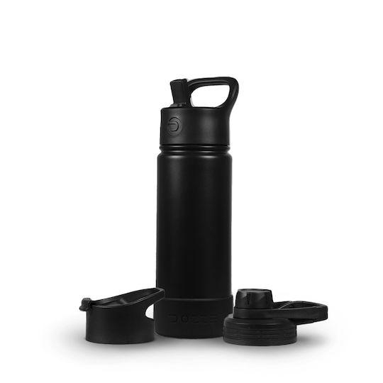 Monochrome Edition Μπουκάλι Θερμός Ανοξείδωτο BPA Free 530ml Midnight Black με Καλαμάκι