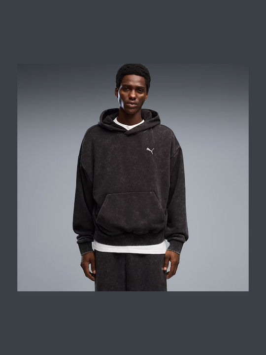 Grafik Sweatshirt mit Kapuze Anthrazit