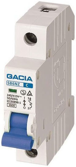 Автоматична Аσφάλεια Еднополюсна 10A 1P 3КА 500-42301 Gacia Eurolamp 500-42301