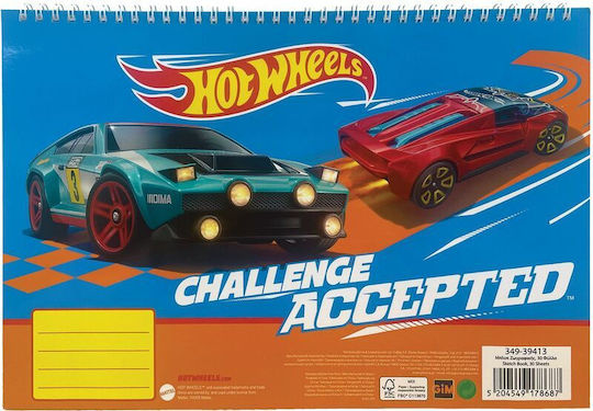 Gim Drawing Pad A4 30 Sheets Hot Wheels 349-39413