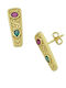 Kontopoulos Silver Gold Plated Earrings with Stones