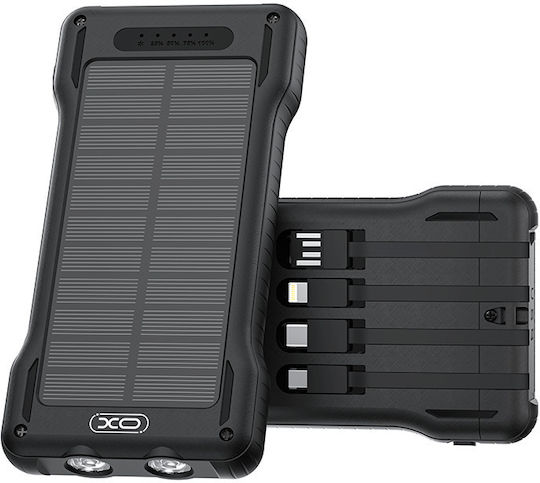 XO PR290 Solar Ηλιακό Power Bank 10000mAh