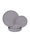 Hermia Grey Porcelain Dinnerware Set 24pcs