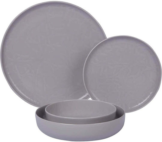 Hermia Grey Porcelain Dinnerware Set 24pcs