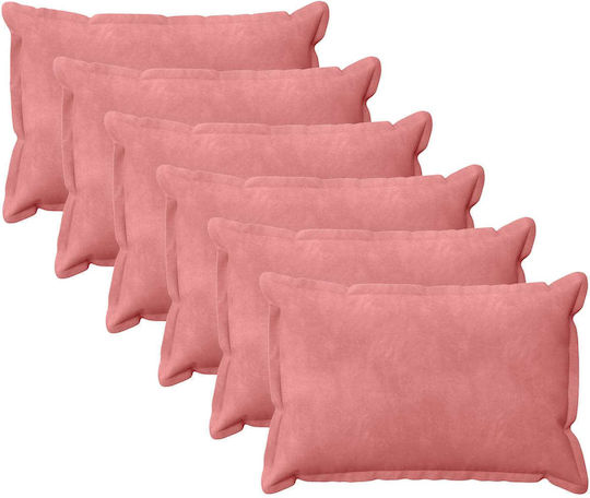 vidaXL Μαξιλάρι Καναπέ Houten από Βελούδο Ροζ 30x50εκ.