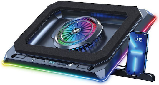 Conceptronic THYIA04B Cooling Pad for Laptop up to 19" with 1 Fan and Silver Lighting