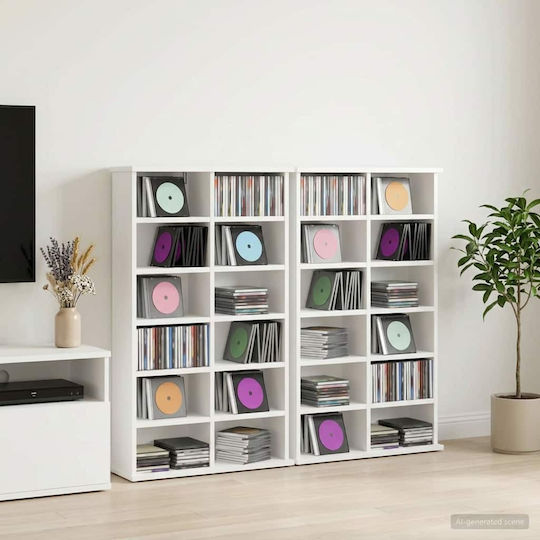 Vidaxl Ντουλάπα Cd 2 Τεμ Λευκό 60x17x92cm Επεξεργασμένο Ξύλο