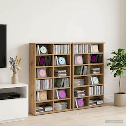 vidaXL CD Cabinet 2 pcs Artisan Oak 60x17x92cm