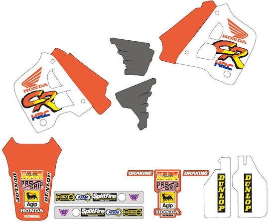 Team Honda 91 Tecnosel 21v00 Motorrad-Aufkleber Set